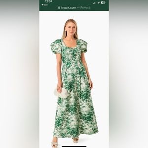 Tuckernuck green toile dress. Never been worn extra extra small.